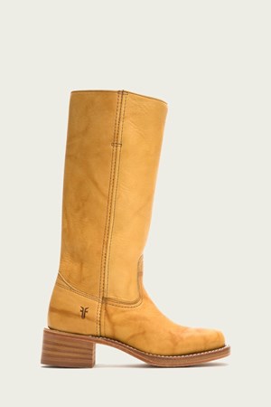 Yellow Women's FRYE Campus 14L Knee High Boots | FOD-916087